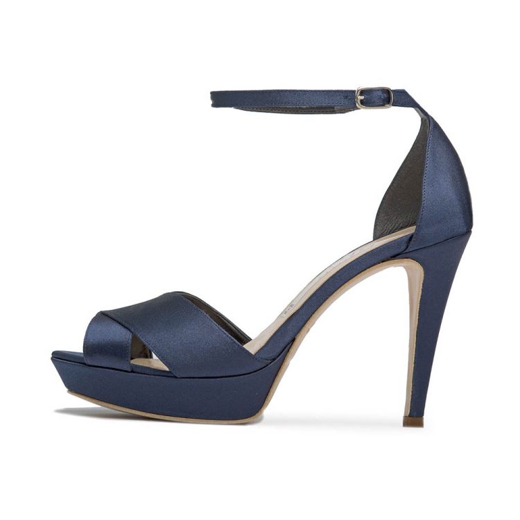 GIGLIO DARK BLUE • Stella Blanc: wedding shoes Made in Italy